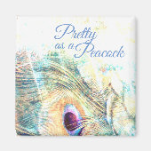 Hübsch als Pfauenpastel Magnet (Vorne)