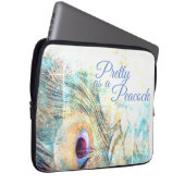 Hübsch als Pfauenpastellfeder Laptopschutzhülle (Vorne Rechts)