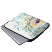 Hübsch als Pfauenpastellfeder Laptopschutzhülle (Vorne Knopf)