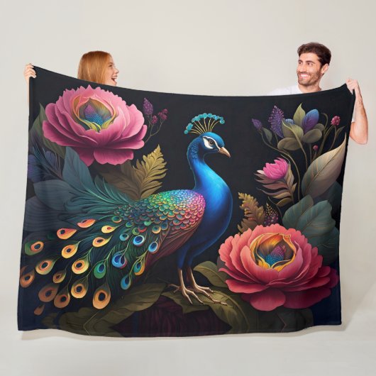 Hübsch als Pfauenpfau Fleecedecke (Beispiel)