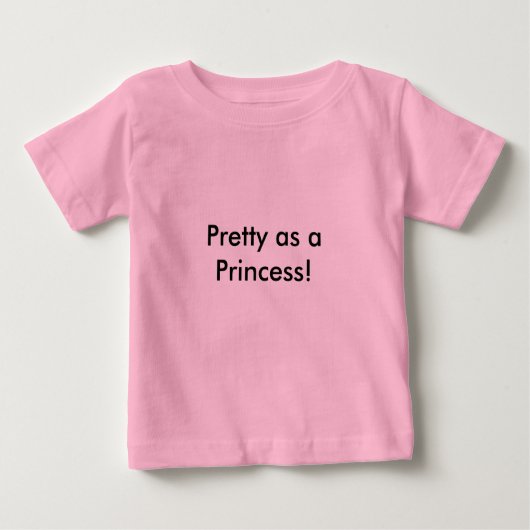 Hübsch als Princess Baby Tutu Body Anzug Baby T-shirt (Vorderseite)