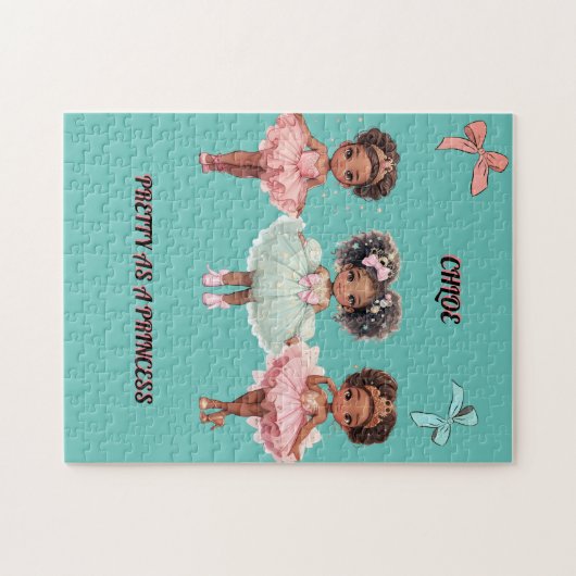 "HÜBSCH ALS PRINZESS" PERSONALISIERT PUZZLE (Horizontal)