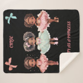 "HÜBSCH ALS PRINZESS" PERSONALISIERT SHERPADECKE (Vorderseite (Horizontal))