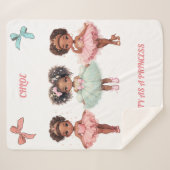 "HÜBSCH ALS PRINZESS" PERSONALISIERT SHERPADECKE (Vorderseite (Horizontal))