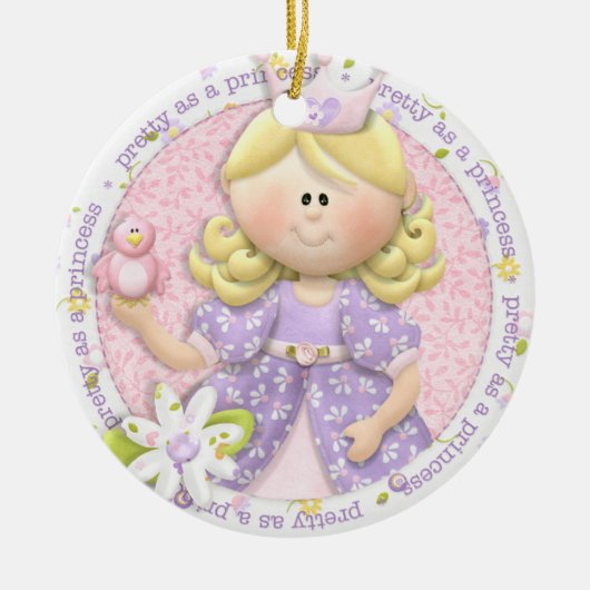 Hübsch als Prinzessin-Foto-Ornament Keramikornament (Vorne)