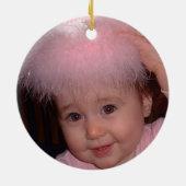 Hübsch als Prinzessin-Foto-Ornament Keramikornament (Hinten)