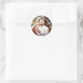 Hübsch als Rose Runder Aufkleber (Tasche)