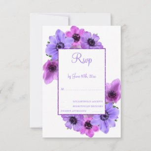 Hübsch Anemones Floral RSVP Karte