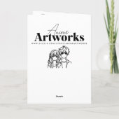 Hübsch Anime Girl Reading | Farbseite zum Geburtst Karte (Rückseite)