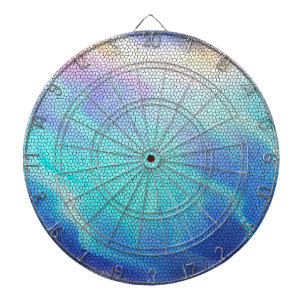 Hübsch Aqua Blue Lila Pastel Mosaic Tiles Dartscheibe