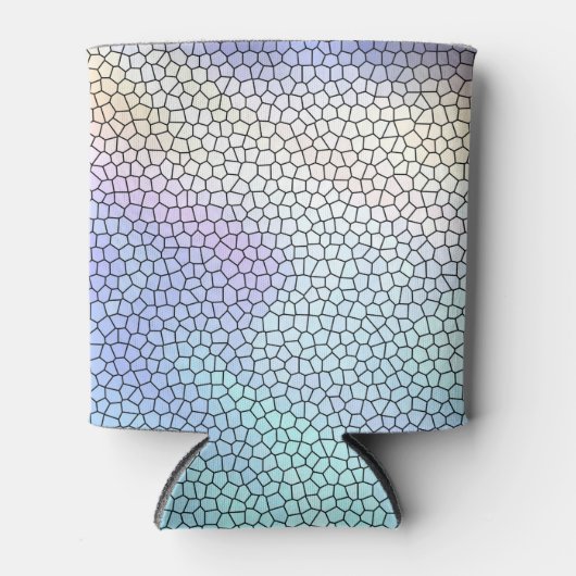 Hübsch Aqua Blue Lila Pastel Mosaic Tiles Dosenkühler (Vorderseite)