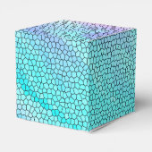Hübsch Aqua Blue Lila Pastel Mosaic Tiles Geschenkschachtel (Rückseite)