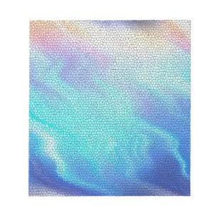 Hübsch Aqua Blue Lila Pastel Mosaic Tiles Notizblock