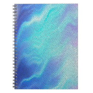Hübsch Aqua Blue Lila Pastel Mosaic Tiles Notizblock