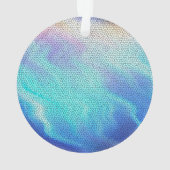 Hübsch Aqua Blue Lila Pastel Mosaic Tiles Ornament (Rückseite)