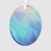 Hübsch Aqua Blue Lila Pastel Mosaic Tiles Ornament (Vorderseite)