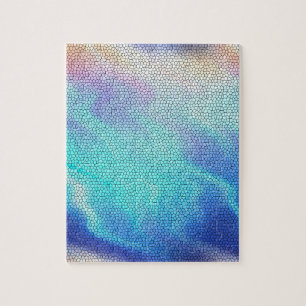 Hübsch Aqua Blue Lila Pastel Mosaic Tiles Puzzle