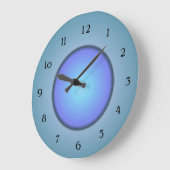 Hübsch Aquamarin mit Mauve/Aqua > Wall Clock Große Wanduhr (Winkel)
