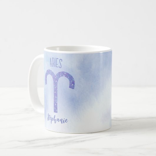 Hübsch Aries Astrologie Signieren Personalisiert L Kaffeetasse (Vorderseite Links)