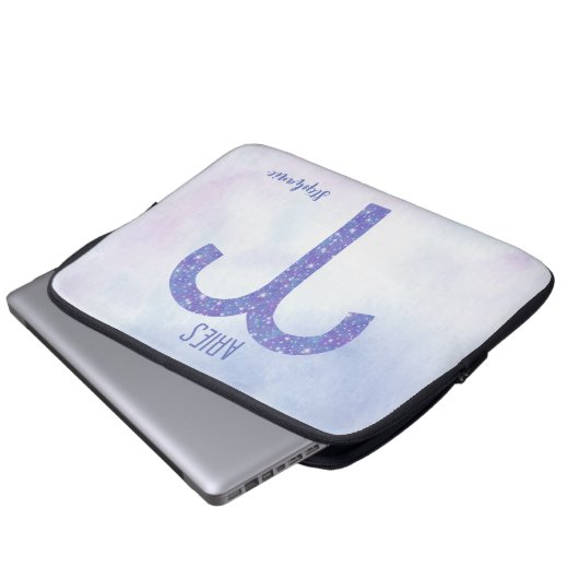 Hübsch Aries Astrologie Signieren Personalisiert L Laptopschutzhülle (Vorne Knopf)