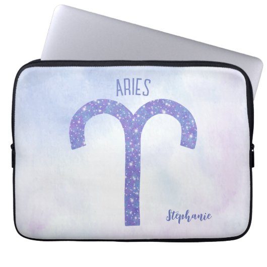 Hübsch Aries Astrologie Signieren Personalisiert L Laptopschutzhülle (Vorderseite)