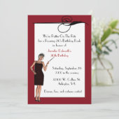 Hübsch Art Deco Geburtstagsparty Einladung (Stehend Vorderseite)