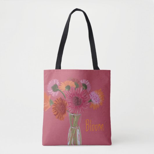 Hübsch Art GerberaFlower Moderne Illustration+ Nam Tasche (Vorderseite)