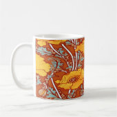 Hübsch Art Nouveau Orange Poppy Kaffeetasse (Links)