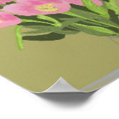 Hübsch Art Tulip Blume Moderne Illustration + Name Poster (Ecke)