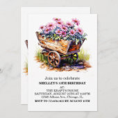 Hübsch Aster Blume Geburtstagsparty Einladungen (Vorne/Hinten)