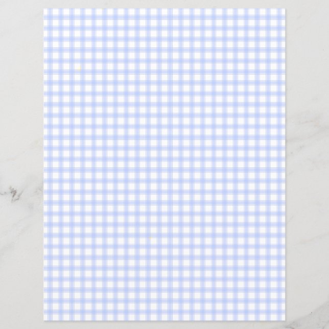Hübsch Baby Blue Kariert Gingham Scrapbook (Vorderseite)