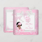 Hübsch Baby Dusche Niedlich Girl Pink Butterfly OM Einladung (Vorne/Hinten)