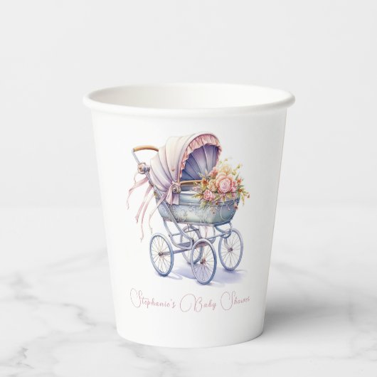 Hübsch Baby Pram Pappbecher (Rückseite)