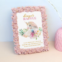 Hübsch Baby Unicorn Diaper Raffle Eintritt Zeichen
