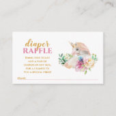 Hübsch Baby Unicorn Diaper Raffle Ticket Einschlie Begleitkarte (Vorderseite)
