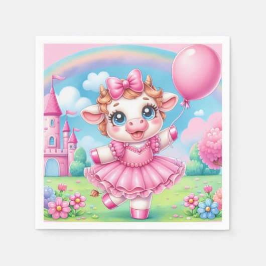 Hübsch Ballerina Cow Serviette (Vorderseite)