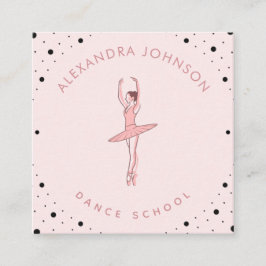 Hübsch Ballerina Dance School Studio Social Media Quadratische Visitenkarte