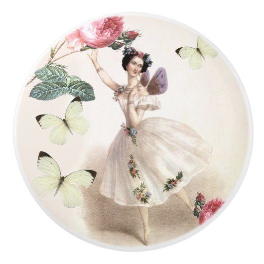 Hübsch Ballerina Fairy Keramik Pull Keramikknauf (Vorderseite)