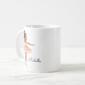 Hübsch Ballerina Girl Custom Kaffeetasse (Vorderseite Links)