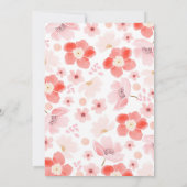 Hübsch Ballerinas Ballett Blumengeburt Party Einladung (Rückseite)