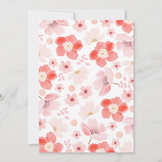 Hübsch Ballerinas Ballett Blumengeburt Party Einladung (Rückseite)