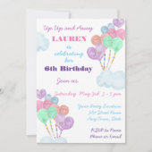 Hübsch Balloon Einladung zum Geburtstag (Vorderseite)