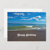 Hübsch Beach Ocean Foto Geburtstag Postkarte (Vorne/Hinten)