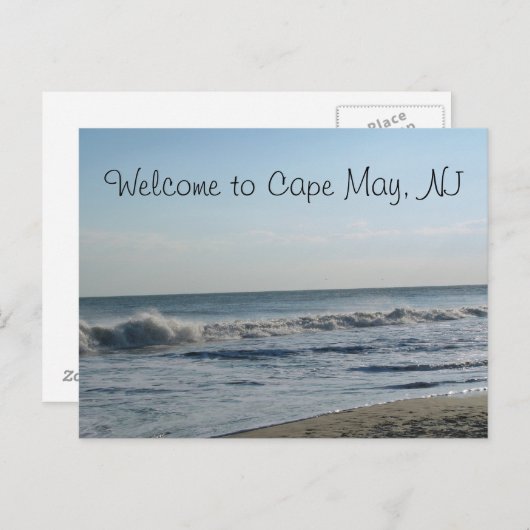 Hübsch Beach & Sand Cape May, NJ Postkarte (Vorne/Hinten)