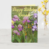 Hübsch Beaded Iris Garden Blume Blumenkarte Karte (Gelbe Blume)