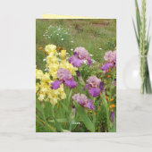 Hübsch Beaded Iris Garden Blume Blumenkarte Karte (Rückseite)