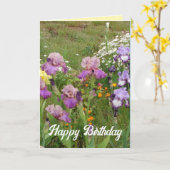 Hübsch Beaded Iris Garden Blume Blumenkarte Karte (Gelbe Blume)