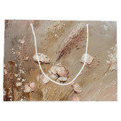 Hübsch Beige Blush Boho Brautparty Große Geschenktüte (Rückseite)