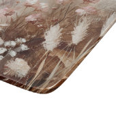 Hübsch Beige Blush Pink Boho Floral Schneidebrett (Ecke)