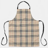 Hübsch Beige Kariert Tartan Schürze (Vorderseite)